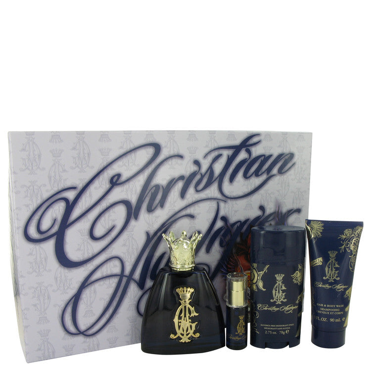 Christian Audigier by Christian Audigier Gift Set -- 3.4 oz Eau De Toilette Spray + .25 oz MIN EDT + 3 oz Body Wash + 2.75 Deodorant Stick (Men)