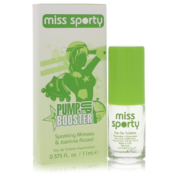 Miss Sporty Pump Up Booster by Coty Sparkling Mimosa &amp; Jasmine Accord Eau De Toilette Spray .375 oz (Women)