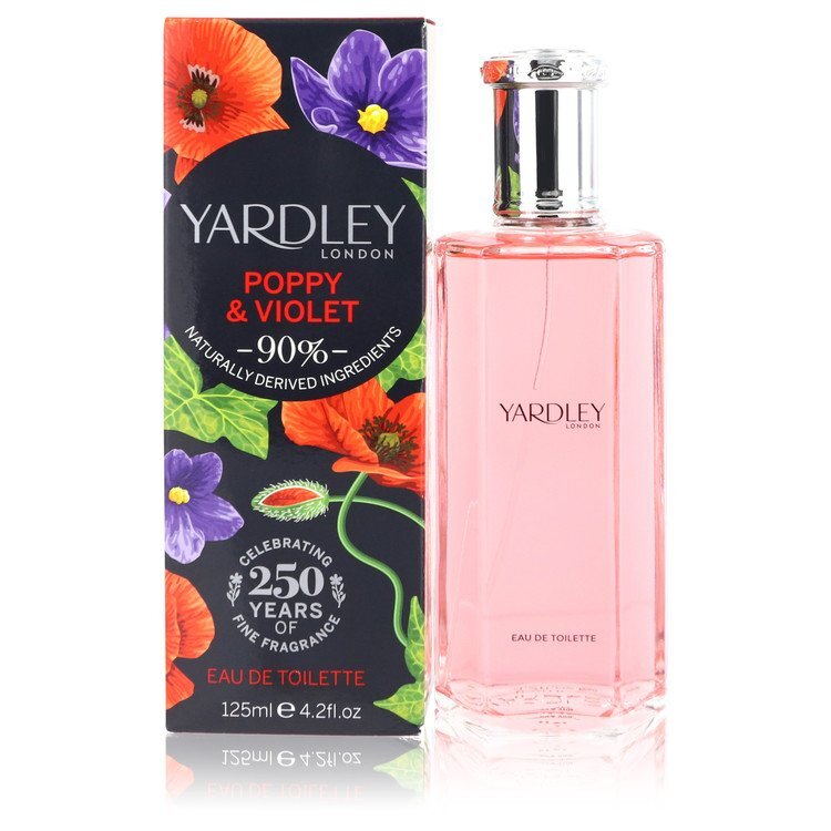 Yardley Poppy &amp; Violet by Yardley London Eau De Toilette Spray 4.2 oz (Women)