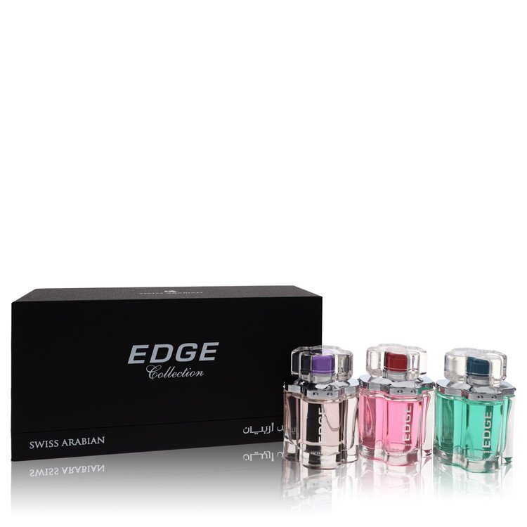 Edge Intense by Swiss Arabian Gift Set -- Edge 3.4 oz Eau De Parfum Spray for Women + Edge Intense 3.4 oz Eau De Parfum Spray for Women + Edge Intense 3.4 oz Eau De Toilette Spray for Men (Women)