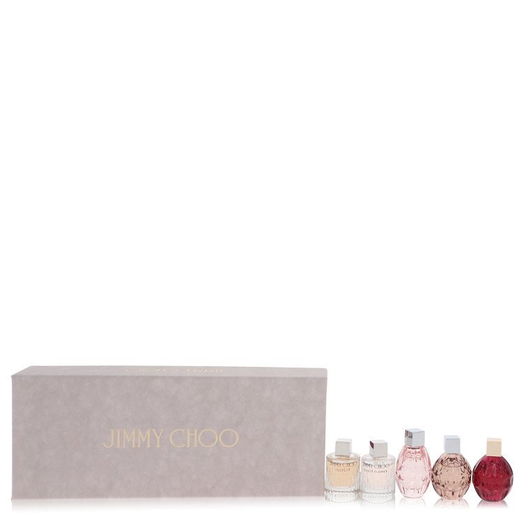 Jimmy Choo Fever by Jimmy Choo Gift Set -- 3 x .15 oz Mini EDP Sprays in Jimmy Choo Illicit Jimmy Choo &amp; Jimmy Choo Fever + 2 x .15 oz Mini EDT sprays in Jimmy Choo Illicit Flower &amp; Jimmy Choo Leau (Women)